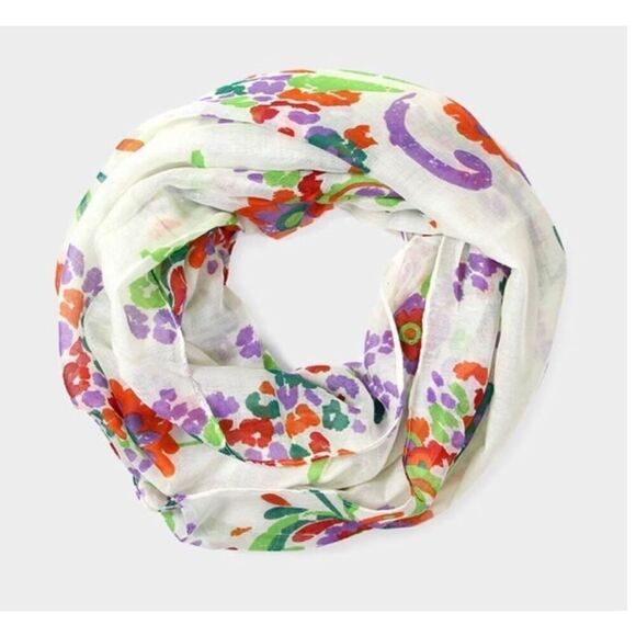 New Womens Boutique Spring Wildflowers Floral Infinity Scarf - Picture 1 of 1